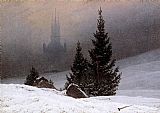 Caspar David Friedrich Famous Paintings - Winter Landscape